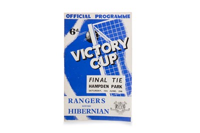 Lot 1530 - RANGERS F.C. VS. HIBERNIAN F.C., VICTORY CUP FINAL PROGRAMME