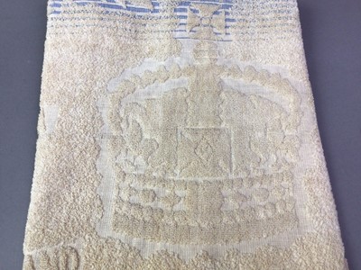 Lot 37 - ROYAL INTEREST, TWO CORONATION TOWELS FOR EDWARD VIII AND KING GEORGE VI