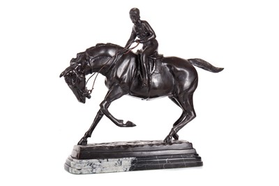 Lot 457 - AFTER PIERRE-JULES MENE, BRONZE EQUESTRIAN FIGURE GROUP