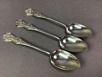 Lot 147 - SET OF SIX VICTORIAN SILVER TEASPOONS