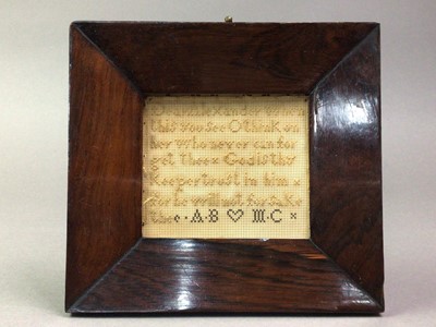 Lot 113 - 20TH CENTURY FRAMED SAMPLER