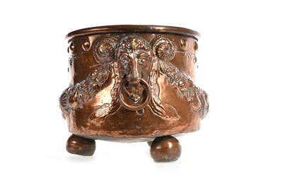 Lot 723 - VICTORIAN COPPER ON BRASS COAL BIN