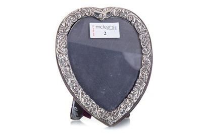 Lot 2 - ELIZABETH II SILVER MOUNTED HEART SHAPED PHOTO FRAME