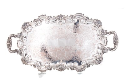 Lot 21 - SILVER PLATED TEA TRAY