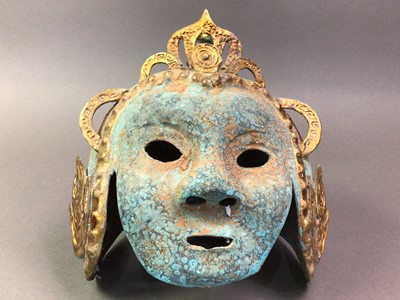 Lot 141 - SOUTH EAST ASIAN PATINATED METAL MASK