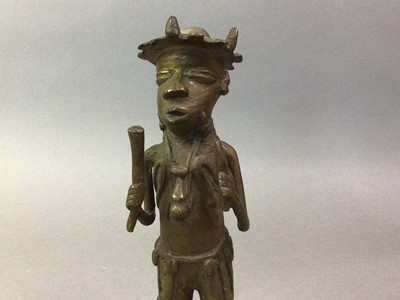 Lot 119 - BENIN STYLE CAST METAL FIGURE