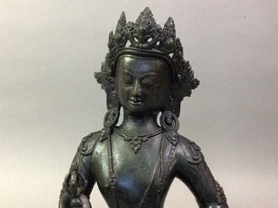 Lot 121 - INDIAN BRONZED METAL FIGURE OF A DEITY