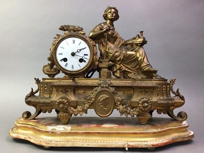 Lot 149 - FRENCH FIGURAL MANTEL CLOCK