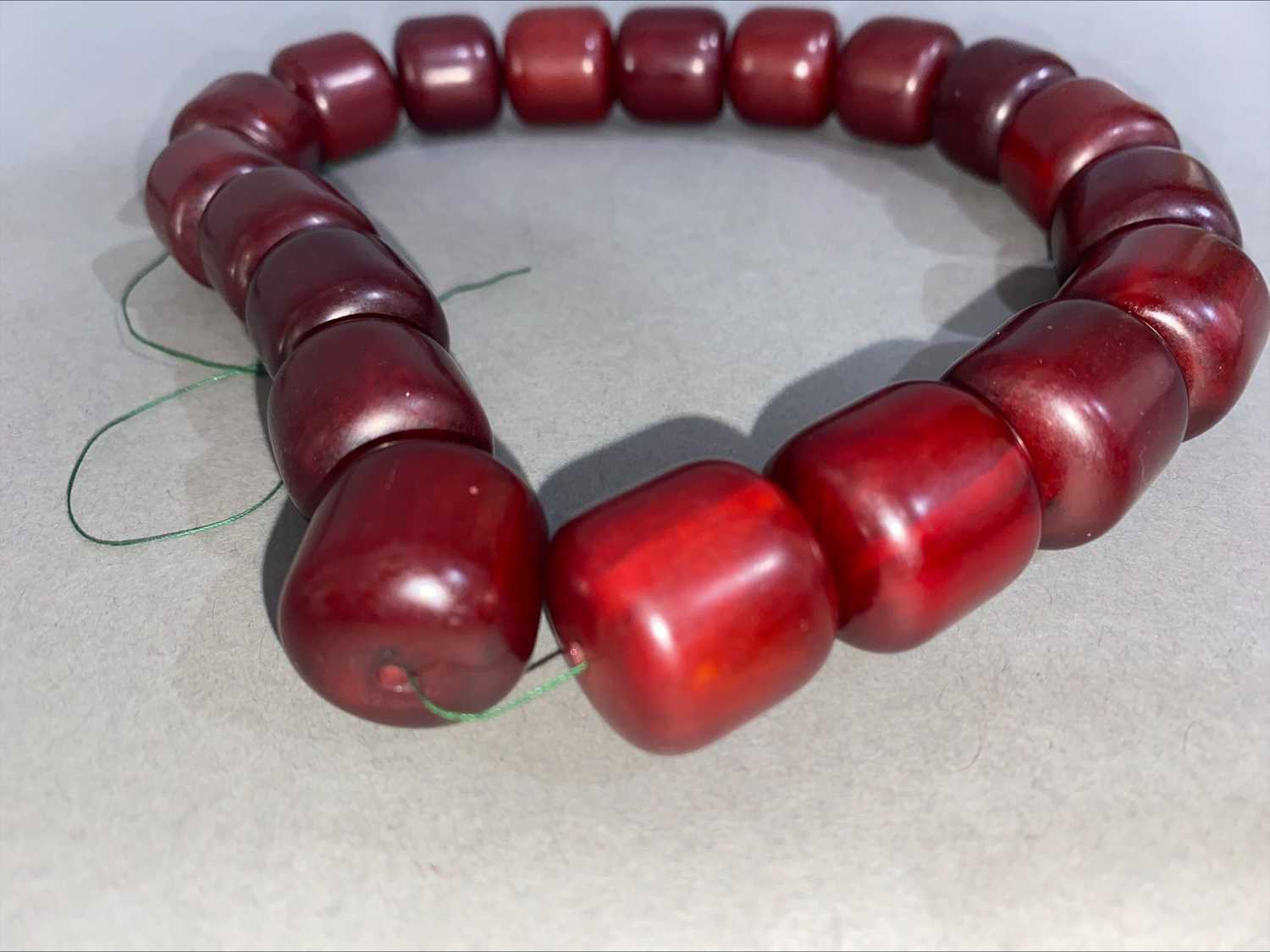 Cherry Amber Resin with Brass capped Necklace — Modern Tibet