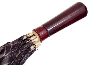 Lot 349 - KENDALL UMBRELLA WITH CHERRY AMBER BAKELITE HANDLE