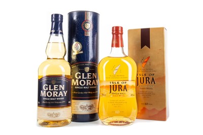 Lot 159 - JURA 10 YEAR OLD AND GLEN MORAY