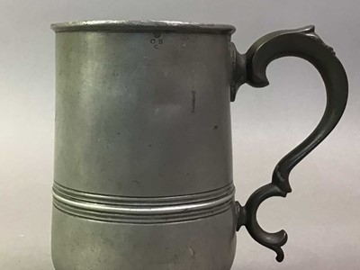 Lot 182 - GROUP OF PEWTER TANKARDS