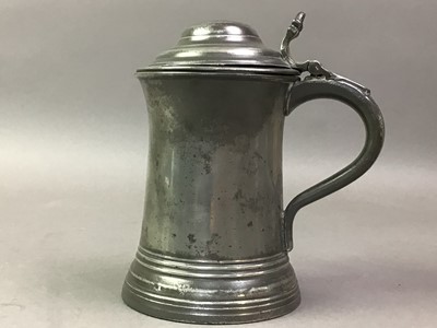 Lot 326 - GROUP OF PEWTER AND OTHER TANKARDS