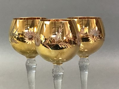 Lot 327 - SET OF EIGHT HOCK GLASSES