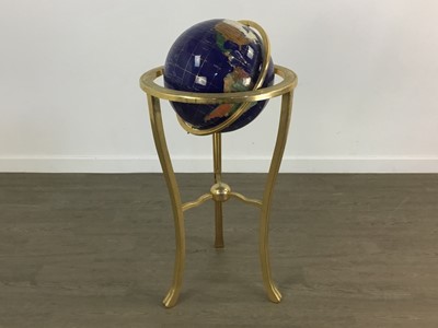 Lot 301 - HARDSTONE TERRESTRIAL GLOBE