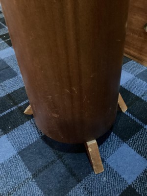 Lot 353 - TEAK COAT STAND AND MIRROR