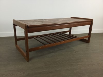 Lot 322 - MID CENTURY TEAK TILE TOPPED COFFEE TABLE