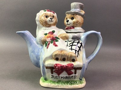 Lot 352 - COLLECTION OF TEDDY BEAR TEA POTS