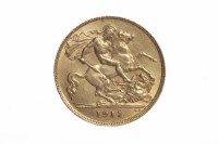 Lot 533 - GOLD HALF SOVEREIGN DATED 1911