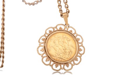 Lot 203 - EDWARD VII SOVEREIGN PENDANT