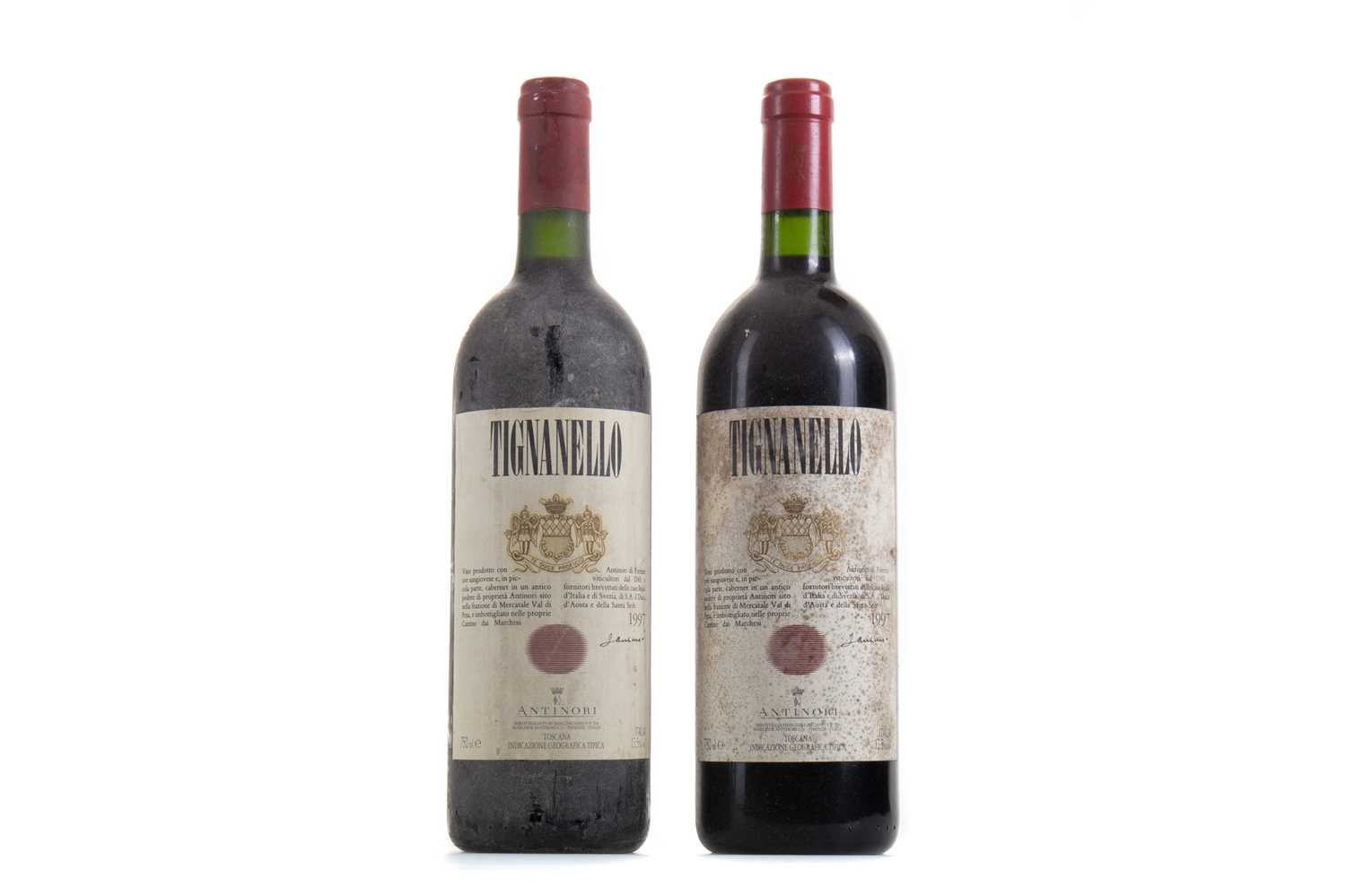 Lot 614 - 2 BOTTLES OF MARCHESI ANTINORI 1997 TIGNANELLO TOSCANA IGT