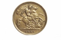 Lot 555 - GOLD HALF SOVEREIGN DATED 1905