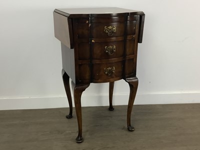 Lot 394 - REPRODUCTION NEEDLEWORK TABLE