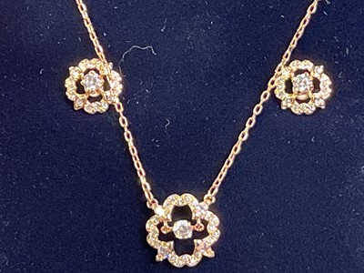 Lot 503 - SWAROVSKI NECKLACE AND EARRING SET