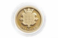 Lot 563 - GOLD PROOF £1 ONE POUND COIN DATED 2014 in...