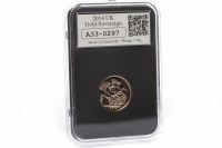 Lot 565 - GOLD PROOF SOVEREIGN DATED 2014 commemorating...
