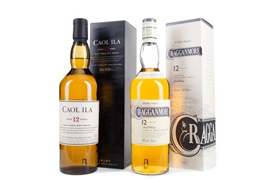 Lot 210 - CAOL ILA 12 YEAR OLD AND CRAGGANMORE 12 YEAR OLD