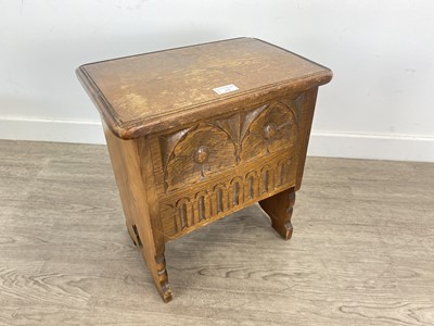 Lot 442 - OAK REPRODUCTION NEEDLEWORK STOOL