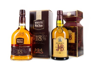 Lot 241 - WHYTE & MACKAY 18 YEAR OLD AND J&B 15 YEAR OLD 75CL