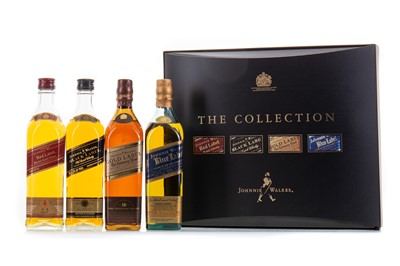 Lot 98 - JOHNNIE WALKER THE COLLECTION - RED LABEL, BLACK LABEL, GOLD LABEL AND BLUE LABEL (4 X 20CL)
