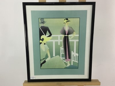 Lot 571 - PAIR OF ART DECO STYLE PRINTS