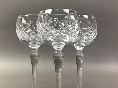 Lot 567 - SET OF SIX CRYSTAL STEMMED GLASSES