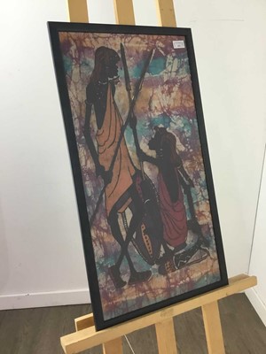 Lot 603 - PAIR OF BATIK WALL ART PANELS