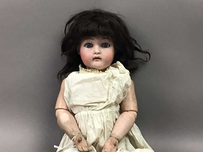 Lot 601 - EARLY 20TH CENTURY BISQUE HEADED DOLL
