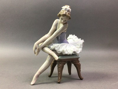Lot 573 - THREE LLADRO BALLERINA FIGURES