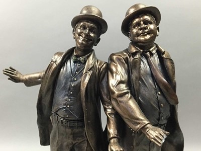 Lot 587 - RESIN GROUP OF LAUREL AND HARDY