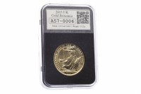 Lot 589 - GOLD PROOF 1 OZ GOLD BRITANNIA COIN DATED 2015...