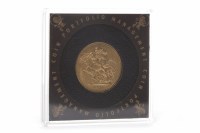 Lot 595 - GOLD SOVEREIGN DATED 1880 in a capsule, not...