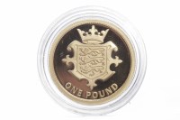 Lot 600 - GOLD PROOF JERSEY £1 ONE POUND COIN DATED 2014...
