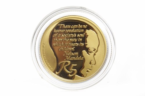 Lot 602 - GOLD PROOF 1/10 OZ NELSON MANDELA COIN DATED...