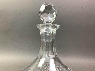 Lot 701 - TWO CRYSTAL DECANTERS WITH STOPPERS