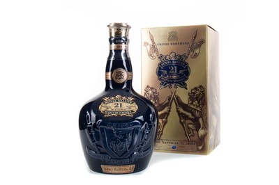 Lot 333 - CHIVAS ROYAL SALUTE 21 YEAR OLD SAPPHIRE DECANTER