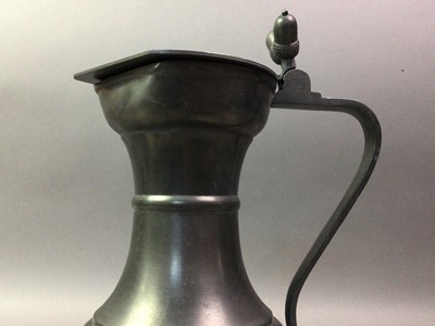Lot 707 - PEWTER LIDDED JUG