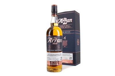 Lot 319 - ARRAN 1997 21 YEAR OLD SINGLE CASK #841 - FOR THE GREEN WELLY STOP