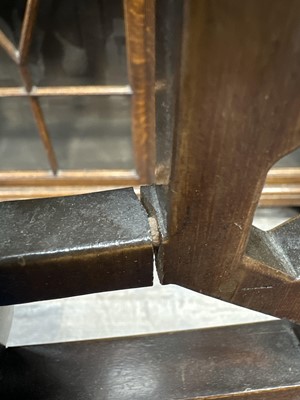 Lot 725 - MAHOGANY ELBOW CHAIR IN THE CHINESE CHIPPENDALE TASTE