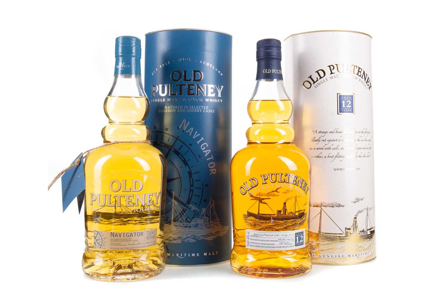 Lot 372 - OLD PULTENEY 12 YEAR OLD AND NAVIGATOR